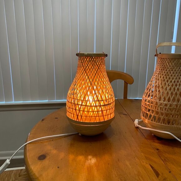 SET OF 2 Ikea Misterhult table lamps with LED lightbulb - Picture 6 of 12